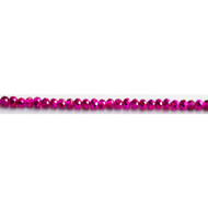Chinese Crystal 4x3mm Rondelle Bead Hot Pink Metallic - by the strand(61376)