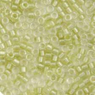 Miyuki Delica Seed Bead size 10/0 Green Celery Sparkle Crystal Lined DB 0903 (66221)