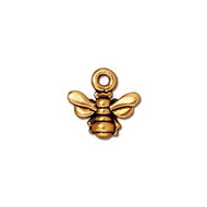 TierraCast Antique Gold Honey Bee Charm Small each(66282)
