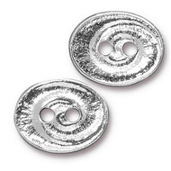 TierraCast Bright Rhodium Swirl Button each(66296)