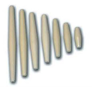 Hairpipe 1/2" White Bone Bead 100 pieces (26930)