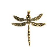 Dragonfly Pendant Articulating Body 48mmx48mm Brass - each