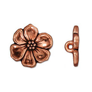 TierraCast Antique Copper Apple Blossom Button each