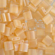 Miyuki Tila Bead Size 5x5 Light Amber AB Transparent Vial TL 0132FR
