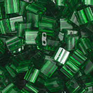 Miyuki Tila Bead Size 5x5 Emerald Transparent Vial TL 0146(80677)