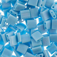 Miyuki Tila Bead Size 5x5 Turquoise Matte AB Opaque Vial TL 0413FR(80694)