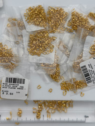 Wire Guardian 4.5x4x1 Hole .5mm Gold Plated Brass - 100pc(81455)