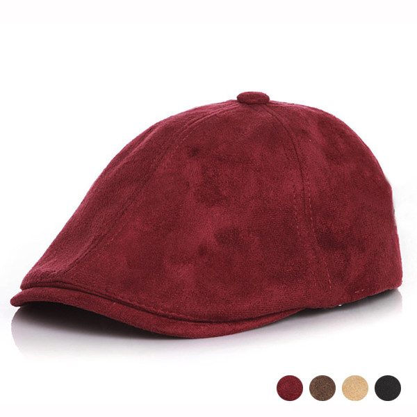 suede newsboy cap
