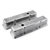 S/B chev tall polished alloy rocker covers -pair