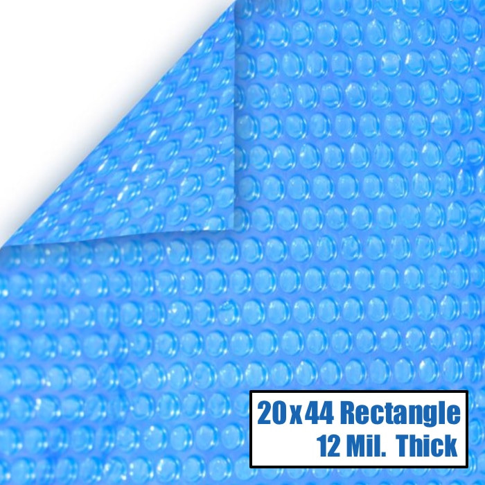 20' x 44' Rectangle Blue Solar Cover 12 Mil 5 Year Warranty Pool
