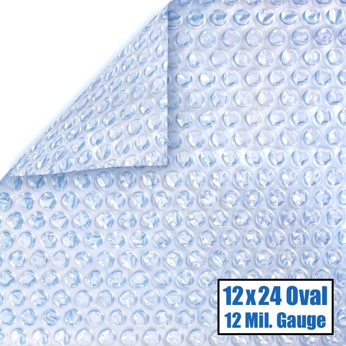 12' x 24' Oval MagniClear Solar Cover 12 Mil 5 Year Warranty Pool