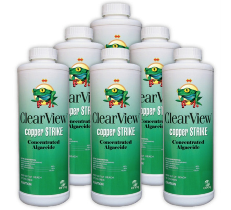 ClearView Copper Strike Algaecide 32 oz 6 Pack Pool Supply Mall