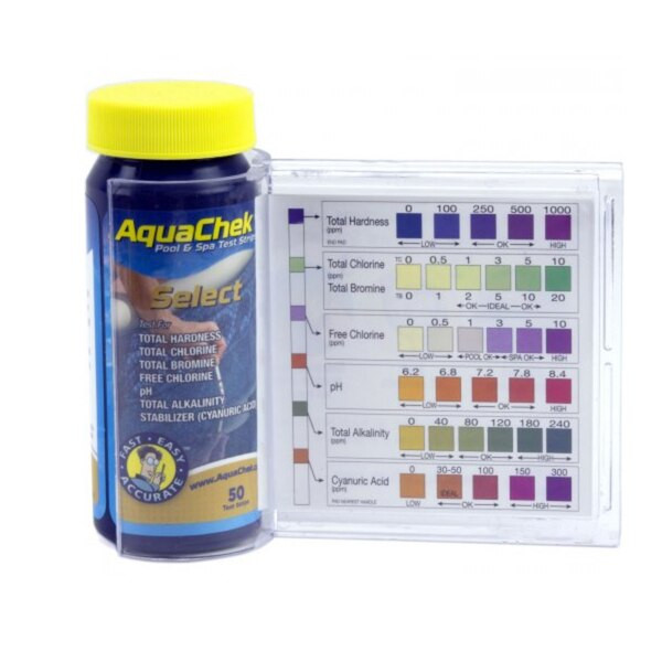 AquaChek Select 7 in 1 Test Strips for Chlorine and Bromine Qty: 50 ...