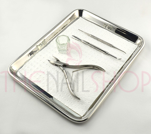 Stainless Steel Manicure Pedicure Implement Tray (26cm X 20cm X 2cm)