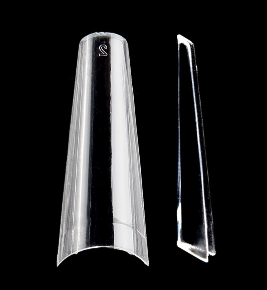 Supreme Half-Well Nail Coffin Nail Tips - Clear (Bag of 500PCS)