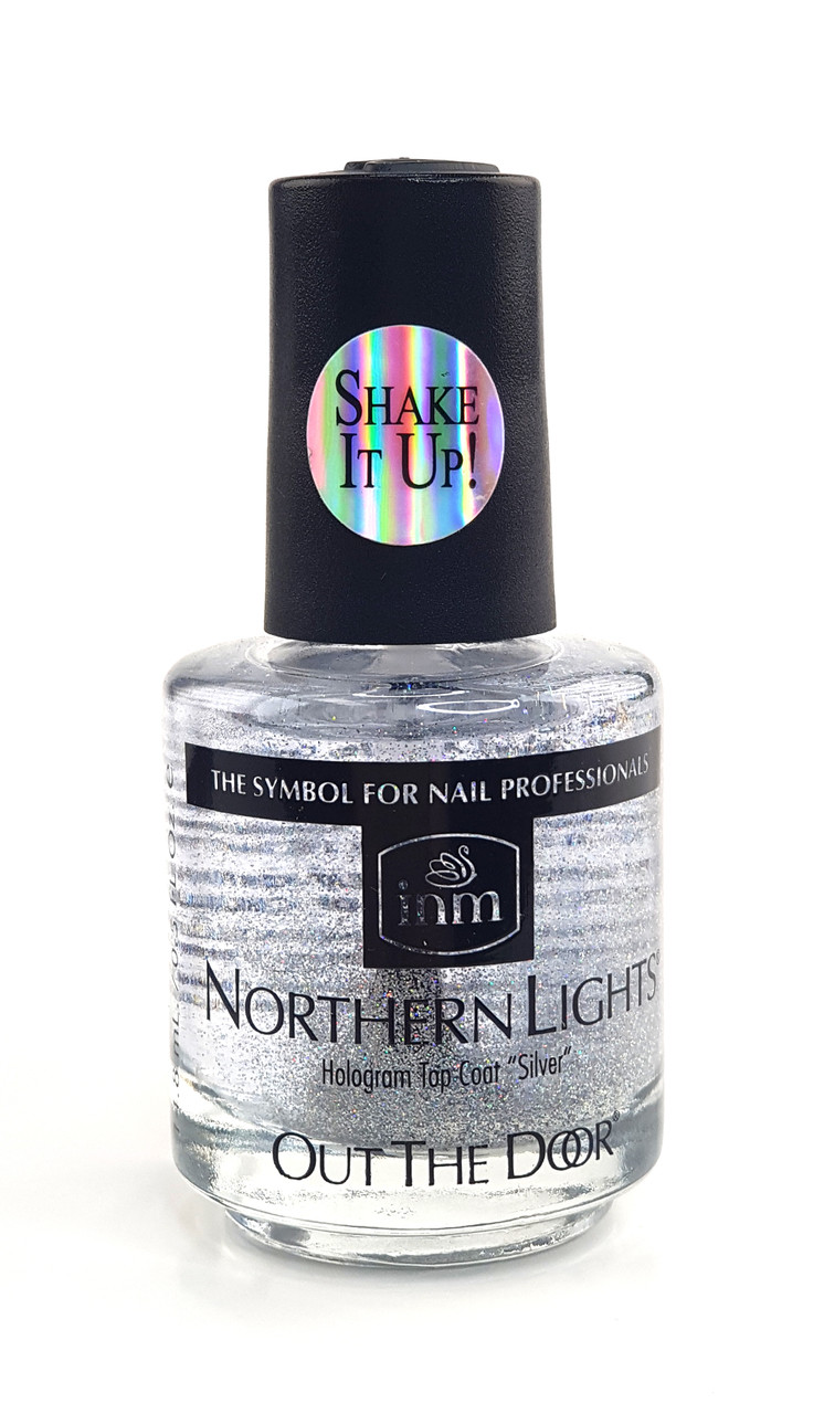 Inm Northern Lights Holographic Silver Top Coat 15ml