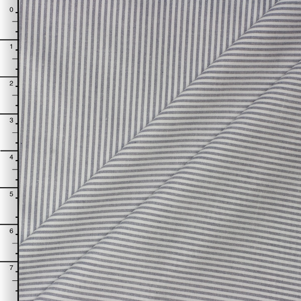 Cali Fabrics | Grey Stripe Robert Kaufman Career Oxford Cotton/Poly Blend