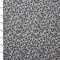 Grey and Black Sketchbook Style Small Floral 'London Calling' Cotton ...