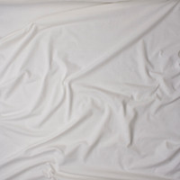 White Stretch Cotton Pique Knit Fabric By The Yard