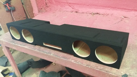 Vented Quad 8s speaker box for 2014-2015 Chevy Silverado Crew and GMC Sierra Crew Cab Trucks
