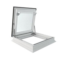 Fakro DRF 36 in. x 36 in. Venting Flat Roof Deck-Mount Roof Access Skylight Triple Glazed