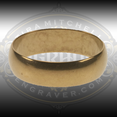 Brass practice ring, Men's size 11. 6.2mm wide. Great for practicing engraving or stone setting.