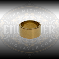 Brass Practice Ring for women's sizes (size 6), flat profile