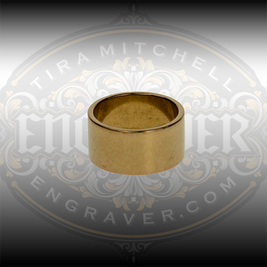 Brass Practice Ring for women's sizes (size 6), flat profile