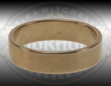 Brass Practice Ring, women's size 7. 4.8mm wide. Great for practicing engraving or setting stones.