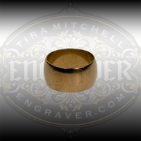 Brass Practice Ring, women's size 8, domed profile