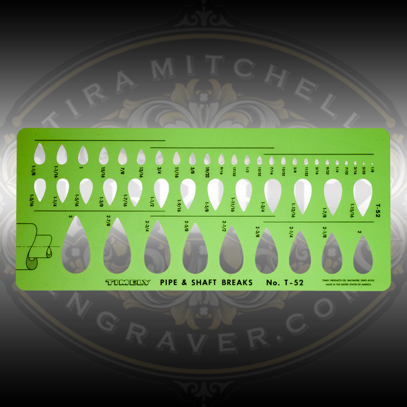 teardrop template for jewelry and engraving design precision