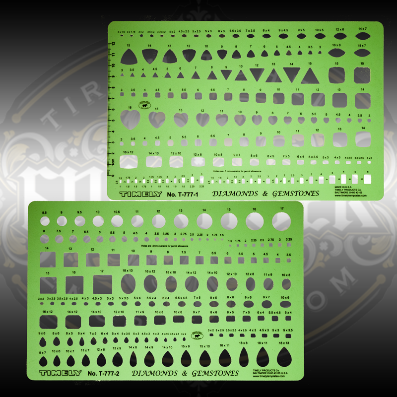 diamonds and gemstones template
