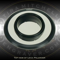 Leica Polarizer for Leica Microscope LED Ring Lights. Available at Engraver.com.  For Leica Ring Lights that fit S9, S6, S4 and A60 series microscopes.
