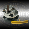 Ringenie™ 3" Positioning Ball Vise from Engraver.com.  Shown offset to help keep work centered under a microscope.