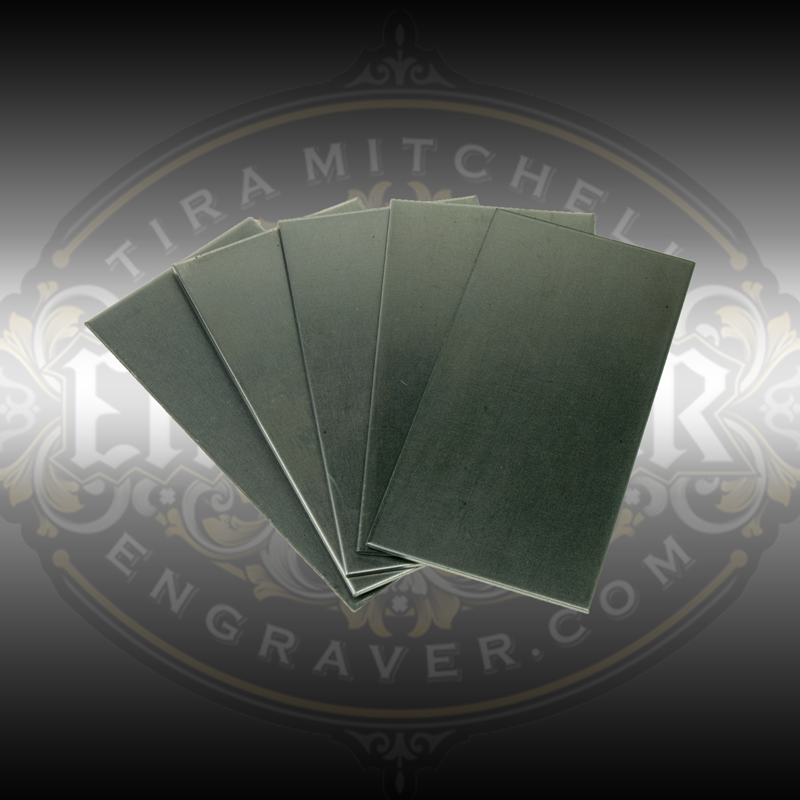 Steel Practice Plate 2x4 inches Set of 5 Precision Artistry LLC