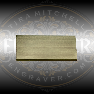 1"x2"x3/32" inch brass plate for practicing stone setting and sculpting with a PulseGraver
