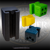 90 Degree Engraver.com Sharpening System Set shown with the Tower, 90 Degree Block, 55 Degree Face Block, Reducer and Wrench.
