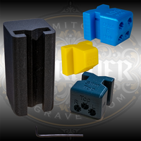 105 Degree Engraver.com Sharpening System Set shown with the Tower, 90 Degree Block, 55 Degree Face Block, Reducer and Wrench.