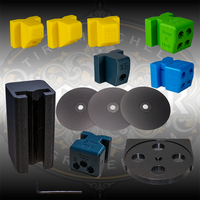Full set of graver blocks for the Engraver.com Sharpening System.  Includes 45, 55 and 60 degree face fixers, 90 and 105 degree graver blocks, 15 degree flat graver heel block, graver slimmer, 260, 600, and 1200 diamond disks with 5 inch diamond wheel holder, and the Tower to hold all of the blocks.