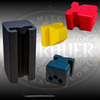 115 Degree Engraver.com Sharpening System Set shown with the Tower, 90 Degree Block, 55 Degree Face Block, Reducer and Wrench.
