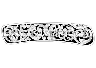 Low resolution watermarked image of Arnaud's Hand Engraving Design for a Buck 525 knife