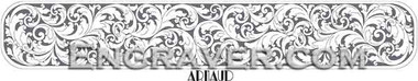 Low resolution watermarked image of a hand engraving design by Arnaud for a bracelet with scrolls (design 2)