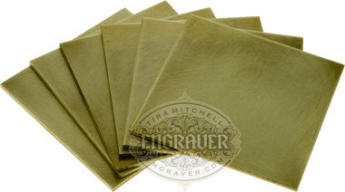 Set of 6 brass plates to practice hand engraving, stone setting and sculpting. Great for simulating gold.
