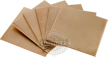 Pack of 6 copper plates, 2x2 inches, for practicing hand engraving, stone setting and sculpting.
