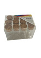 12 Mini Empty Glass Jars w/ Cork 1.5"- Skinny (103400)
