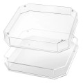 2 in 1 Lucite Matzah Box/Tray (P-ZLMB2)