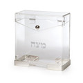 Acrylic Square Standing Matzah Box-Silver Frame 8" (P-X5396S)
