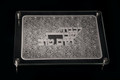 Double Glass  Challah Board with Leaves Design Plate 16" x 12" (CB-OJ6)