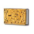 Lasercut Gold Matchbox Holder-Jerusalem Floral Design (MB-OJ8GP)