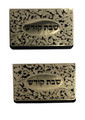 Lasercut Gold Matchbox Holder-Floral Design (MB-OJ15GP)
